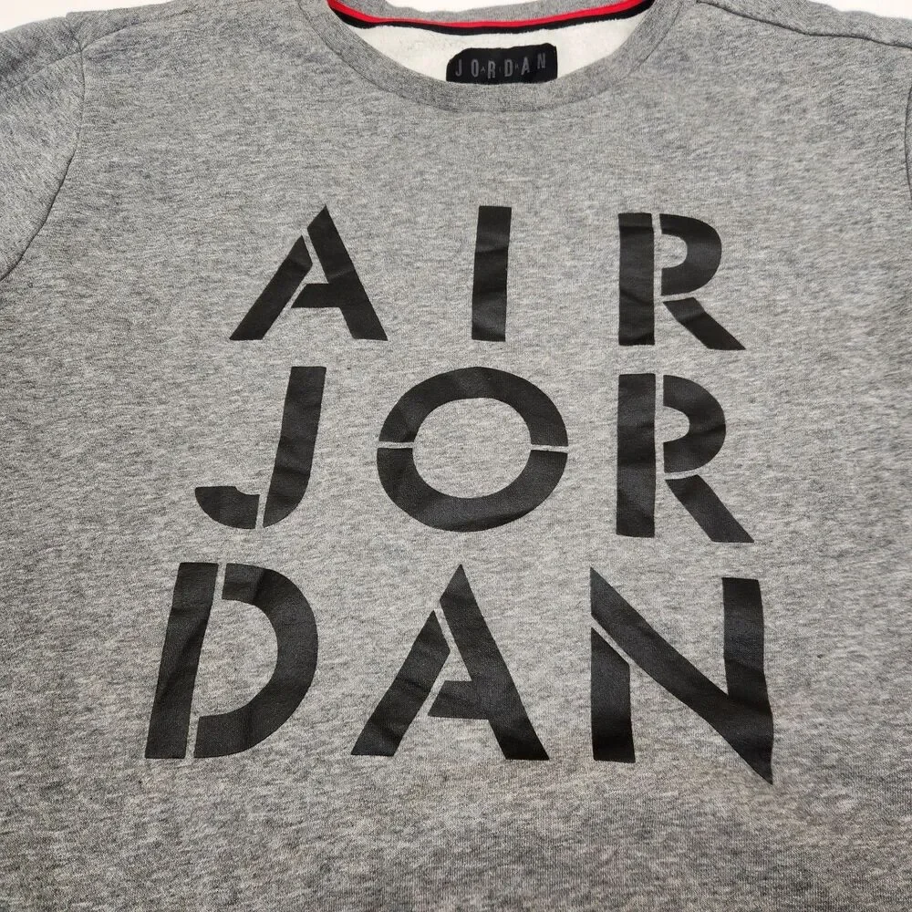 Air Jordan Jumpman Mens Long Sleeve Crew Neck Hybrid Mesh Elbow Sweatshirt XL - Picture 2 of 7
